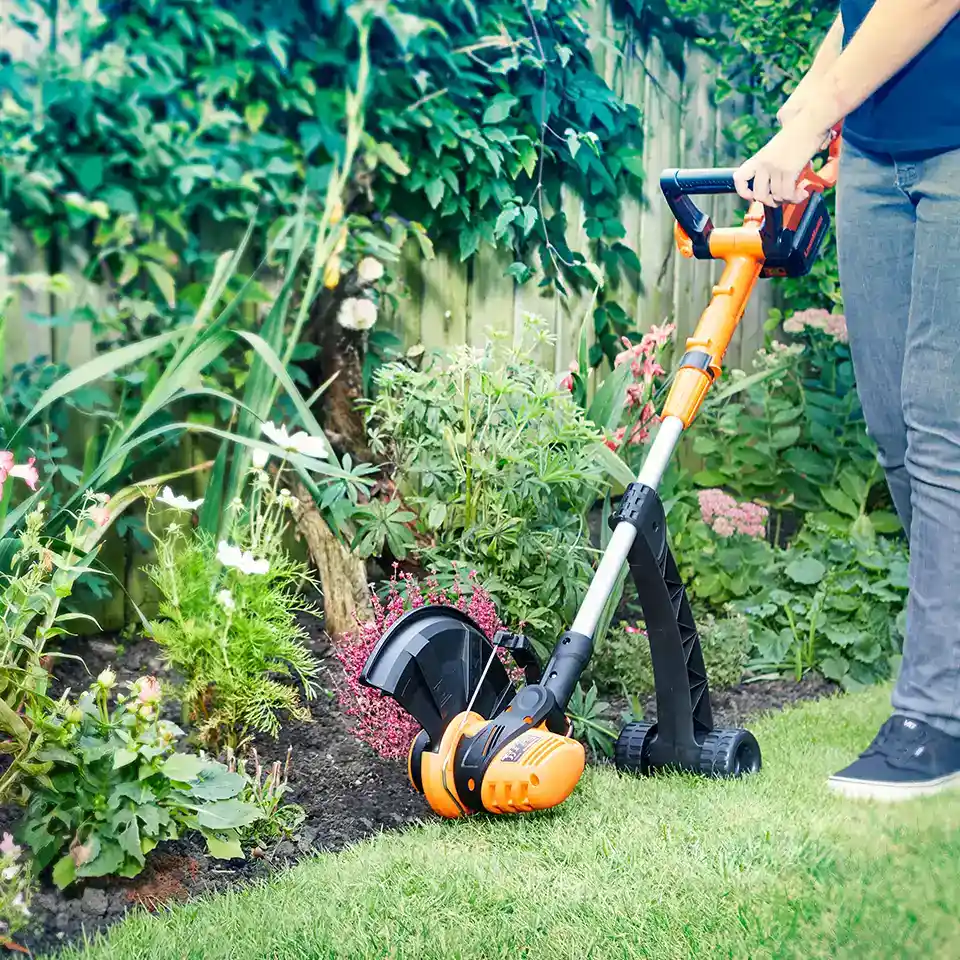 LawnMaster MX 24V Cordless Grass Trimmer | Detachable Wheel Kit - With Battery - Image 5