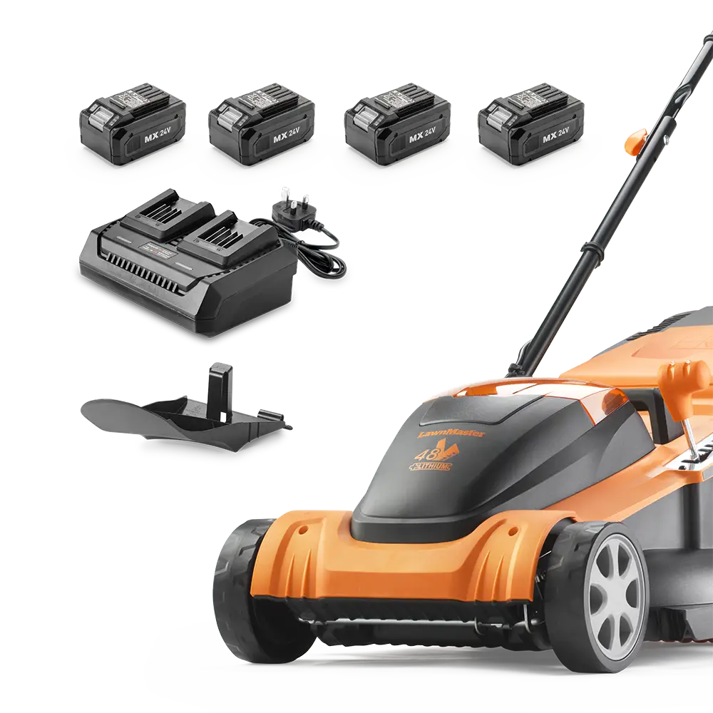 LawnMaster 48V 41cm | Cordless Lawn Mower with Spare Batteries - Image 14