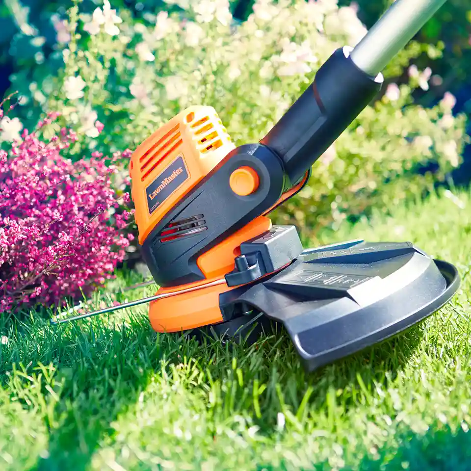 LawnMaster MX 24V Cordless Grass Trimmer | Detachable Wheel Kit - Battery Not Included - Image 4