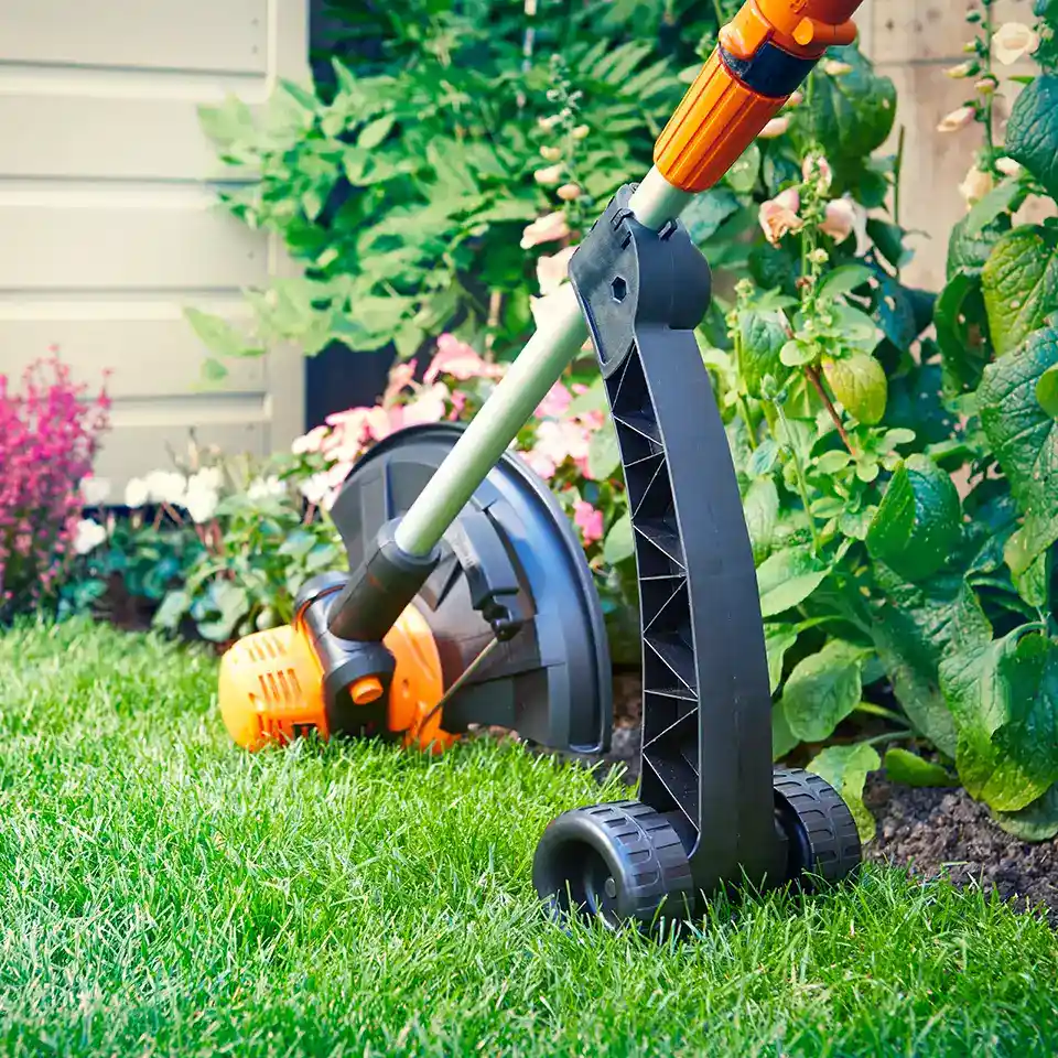 LawnMaster MX 24V Cordless Grass Trimmer | Detachable Wheel Kit - Battery Not Included - Image 8